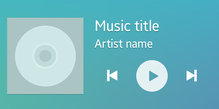 Example of a hybrid widget – Music widget