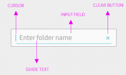 Typical text input component in an app